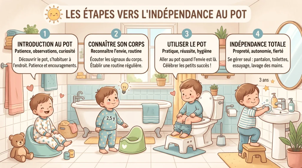 étapes apprentissage propreté enfant développement maturité