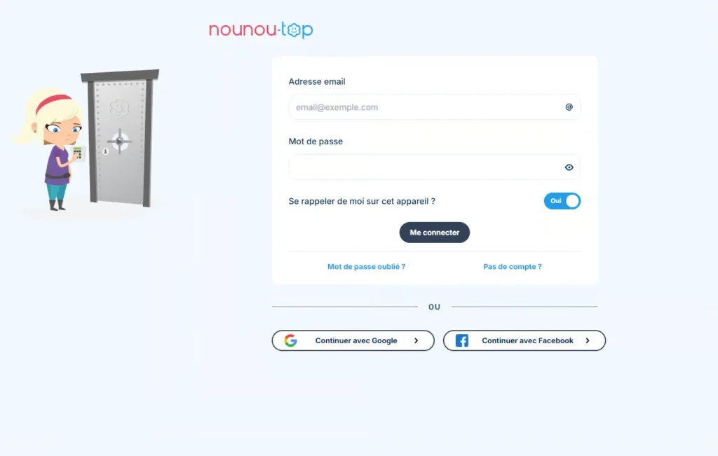Créer un compte Nounoutop