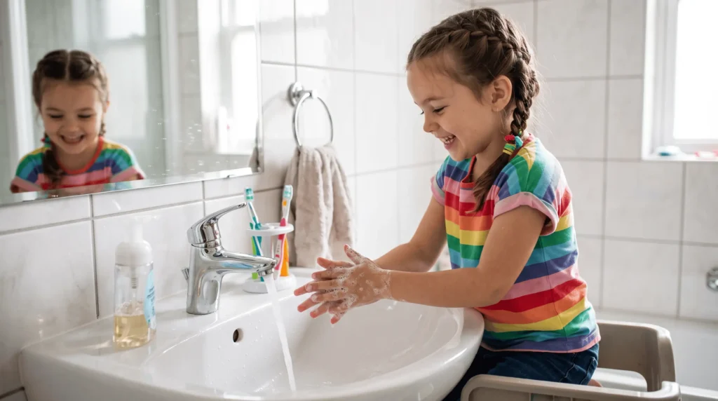 lavage des mains enfant pour prévenir les infections et renforcer l'immunité