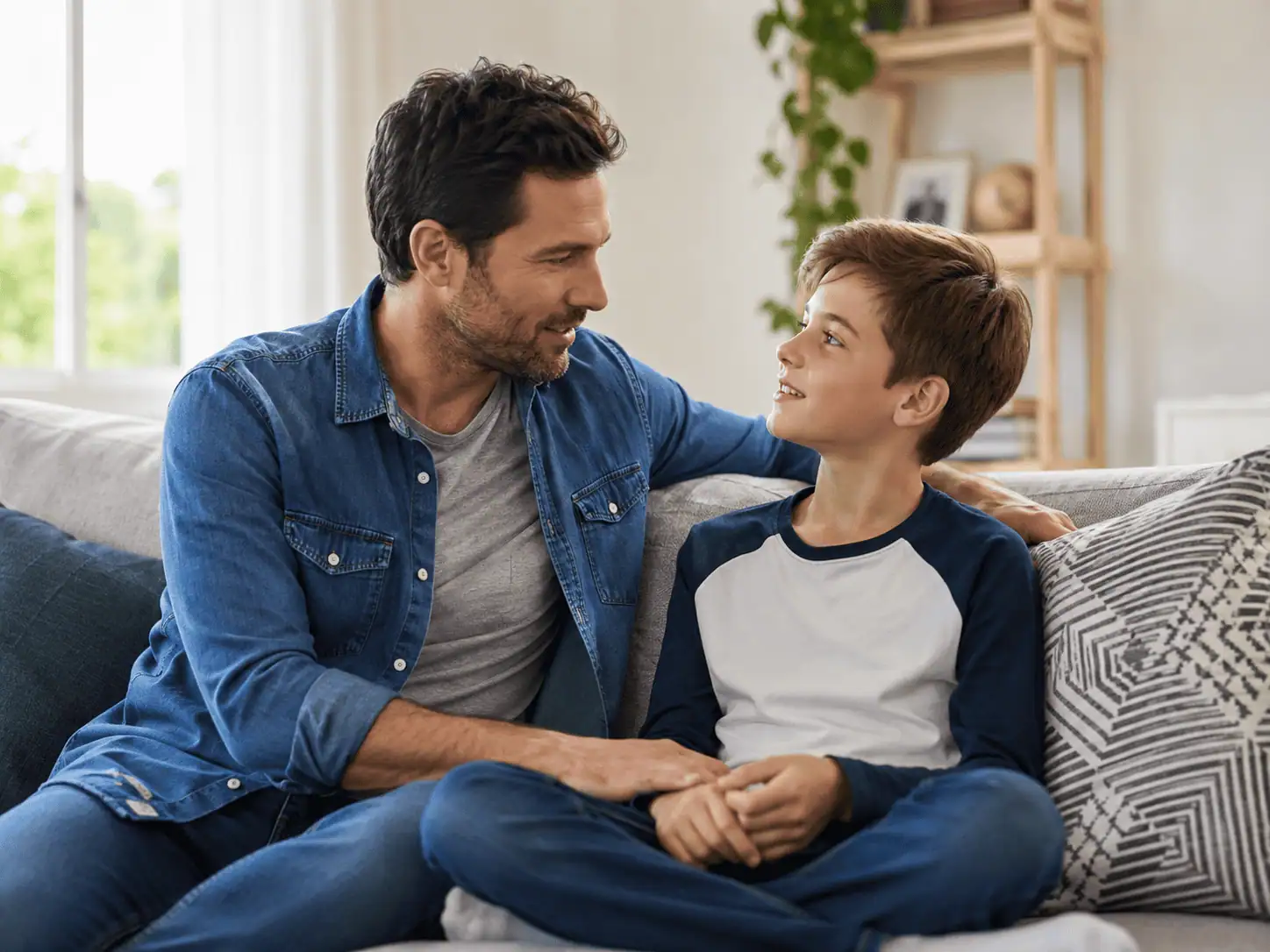 comment aborder la sexualité avec son enfant, parent et enfant en discussion bienveillante