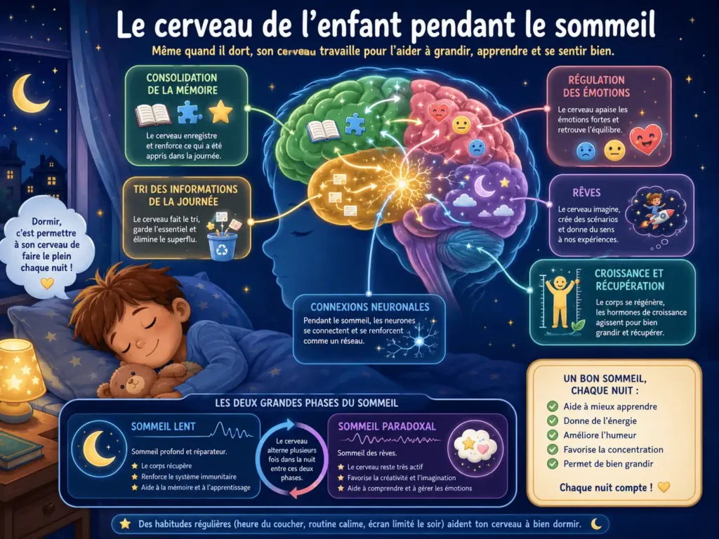 développement cérébral enfant pendant le sommeil