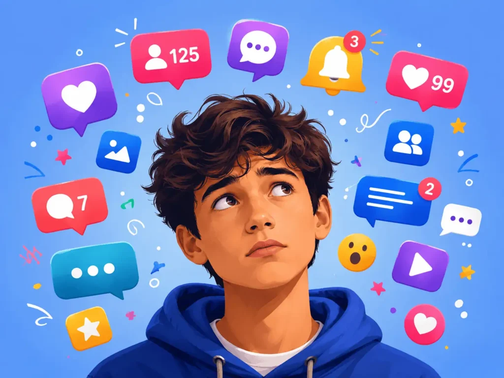 effets des réseaux sociaux sur la santé mentale des adolescents