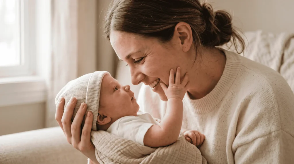maman qui choisit entre allaitement ou biberon pour nourrir son bébé