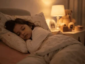 sommeil et santé enfant, enfant endormi dans son lit