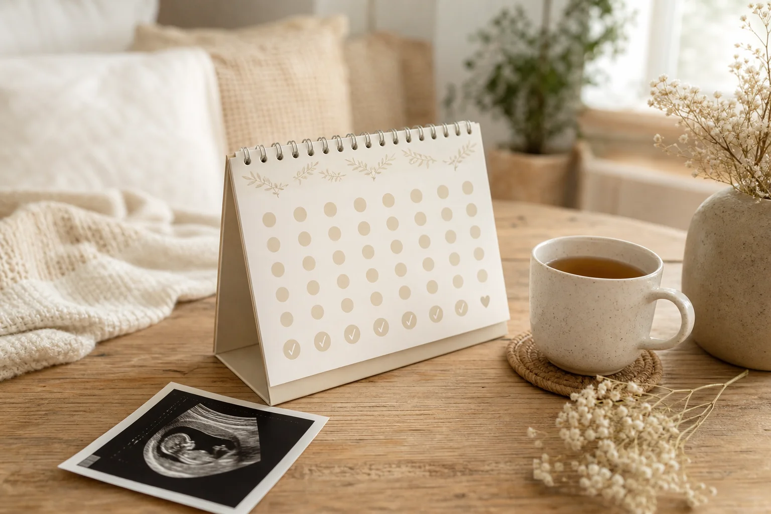 Calendrier pour planifier sa préparation à l'accouchement