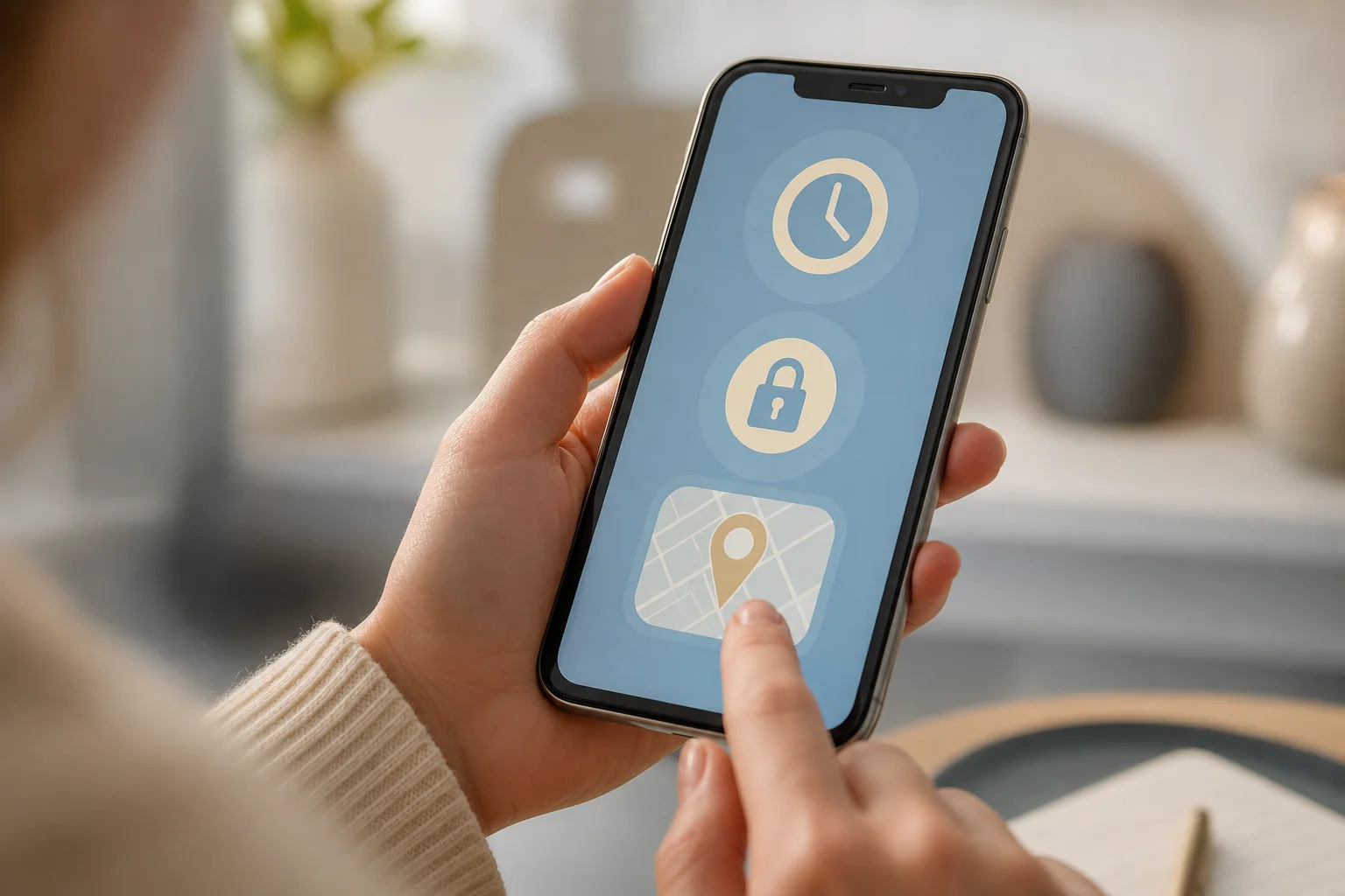 Interface family link avec temps d'écran et géolocalisation enfant