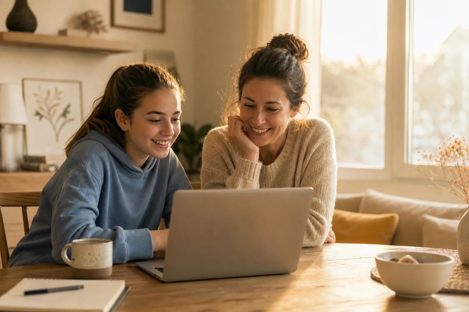 orientation scolaire ado discutée entre une mère et sa fille