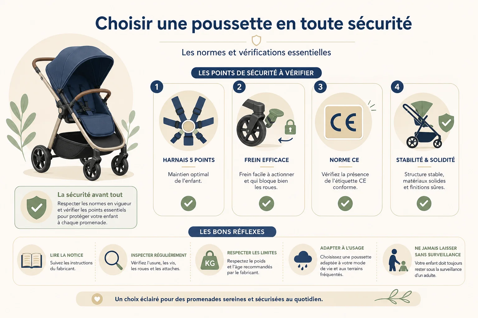 choisir sa poussette en vérifiant les normes de sécurité