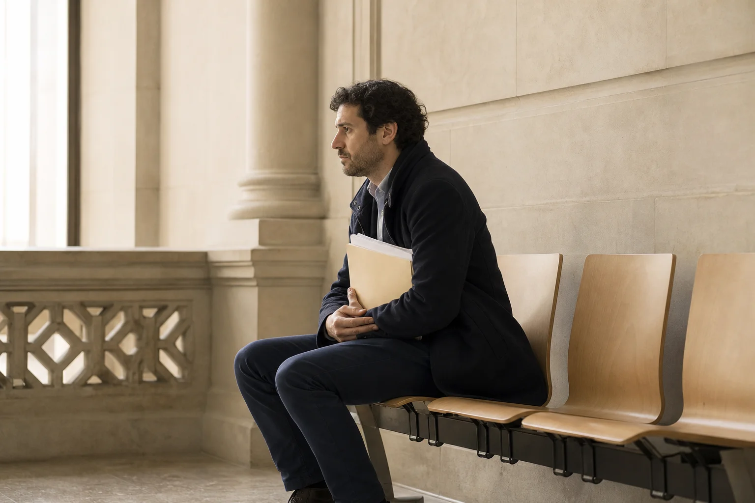 Père déposant une requête au JAF pour une garde alternée